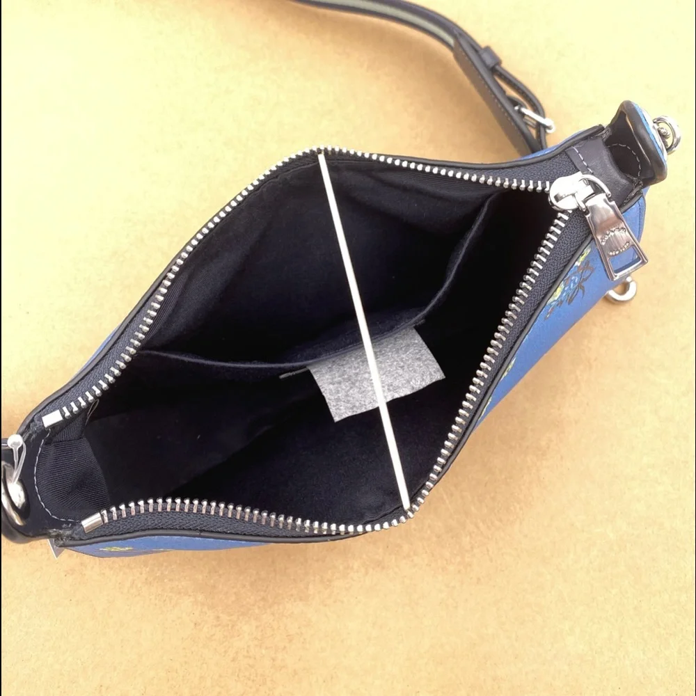 Coach Jes Baguette Crossbody With Floral Bow Print - Picture 9 of 16